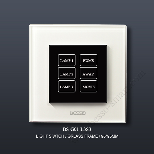 TOUCH SCREEN LIGHT SWITCH BS-G01-L3S3